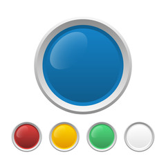 Blank buttons vector isolated