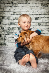 den Hund kuscheln