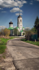Das Dorf Alte Kotlizy, des Muromski Bezirkes, Gebiets Wladimir. Die Kirche Nikolajs Tschudotworza das XIX. Jahrhundert. 