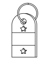 tag with decorative stars over white background, vector illustration