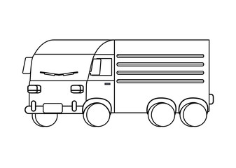 delivery truck icon over white background, vector illustration