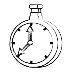 chronometer icon over white background, vector illustration