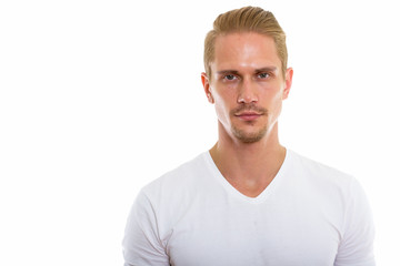 Obraz premium Studio shot of young handsome man
