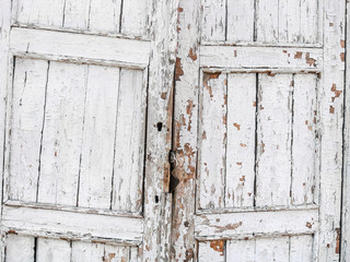 old white painted wooden door