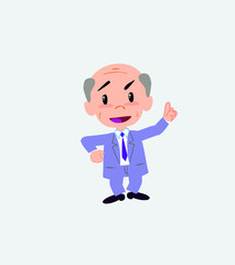 Old businessman talking very determined and optimistic.