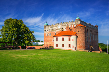 Fototapeta na wymiar Teutonic castle in Golub-Dobrzyn town at sunny day, Poland