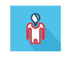 bulb head business company office corporate image vector icon logo