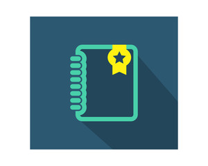 blue note book business company office corporate image vector icon logo