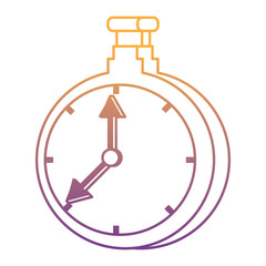 chronometer icon over white background, colorful design. vector illustration