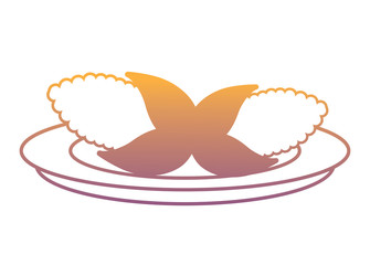 dish with corns over white background, colorful design. vector illustration