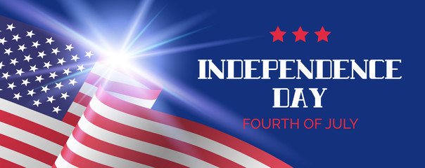 Independence day vector banner. Greeting card