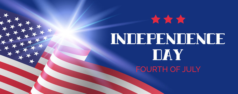 Independence day vector banner. Greeting card