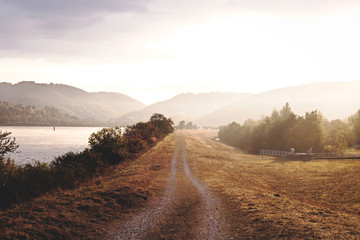 Sunrise at the Rhône, France