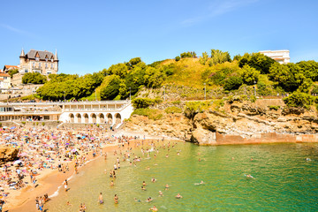 details and landscapes of Biarritz city in France