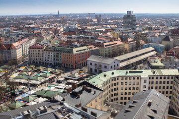 Fototapeta premium Panorama view of Munich, Germany