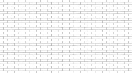 White brick wall. Vector seamless background
