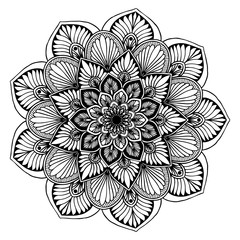 Mandalas for coloring  book. Decorative round ornaments. Unusual flower shape. Oriental vector, Anti-stress therapy patterns. Weave design elements. Yoga logos Vector.