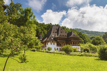 Obraz premium Summer view of Barsana Monastery - Romania - UNESCO World Heritage Site.