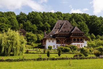 Fototapeta na wymiar Summer view of Barsana Monastery - Romania - UNESCO World Heritage Site.