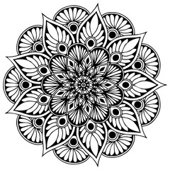 Mandalas for coloring  book. Decorative round ornaments. Unusual flower shape. Oriental vector, Anti-stress therapy patterns. Weave design elements. Yoga logos Vector.