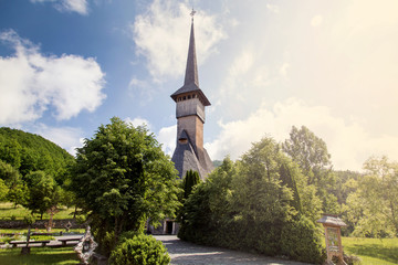 Summer view of Barsana Monastery - Romania - UNESCO World Heritage Site.