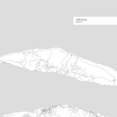Fototapeta na wymiar Map of Tortuga Island