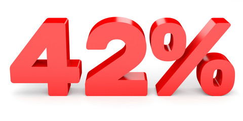 Forty two percent off. Discount 42 %.