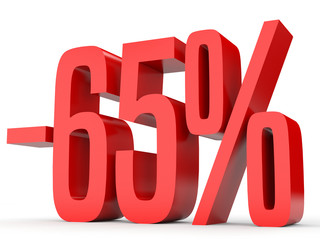 Minus sixty five percent. Discount 65 %.