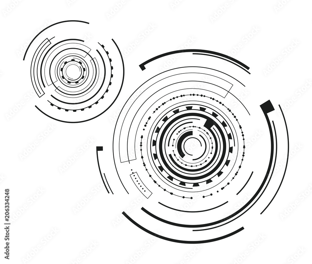 Poster pair of interface patterns vector illustration