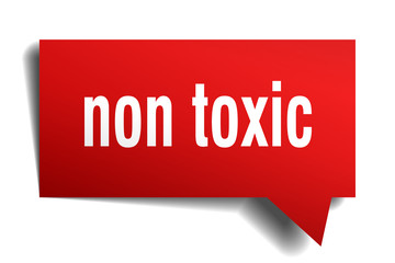 non toxic red 3d speech bubble