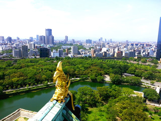 The view of Osaka Castle