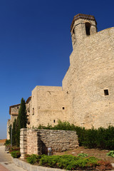 Sant Pere church of Monfalco Murallat, la Segarra, LLeida province, Catalonia, Spain