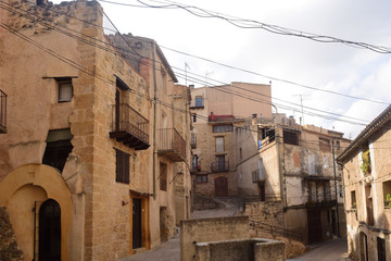 street of the village of Horta de Sant Joan,Terra Alta, Tarragona province, Catalonia,Spain