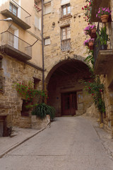 street of the village of Horta de Sant Joan,Terra Alta, Tarragona province, Catalonia,Spain
