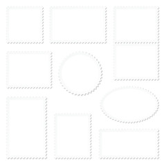 Blank White Stamps Frame Set