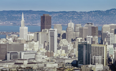 SF San Francisco View Panorama Landscape Clear Downtown California