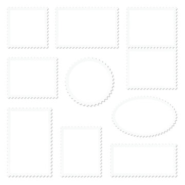 Blank White Stamps Frame Set