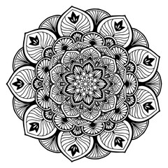 Mandalas for coloring  book. Decorative round ornaments. Unusual flower shape. Oriental vector, Anti-stress therapy patterns. Weave design elements. Yoga logos Vector.