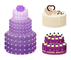 Sweet Bakery Collection Poster Vector Illustration