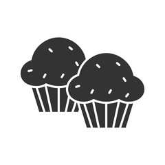 Cupcakes glyph icon