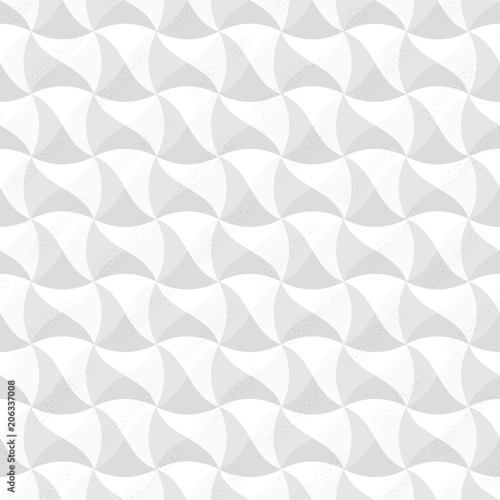 Wall mural geometric white seamless pattern background of abstract shapes