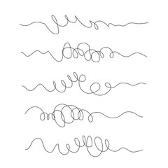 Vector set of scribble lines