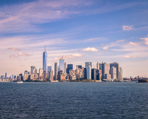 Fototapeta na wymiar Manhattan View Ferry Big Apple New York City