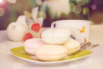 Obraz na płótnie Canvas romantic dessert for tea