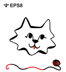 Hand Drawn Doodle Cat Icon