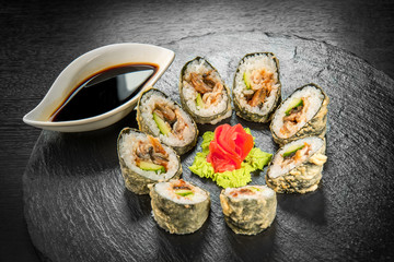 Japanese cuisine with fresh seafood