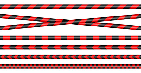Set Of Barrier Tapes Red/Black