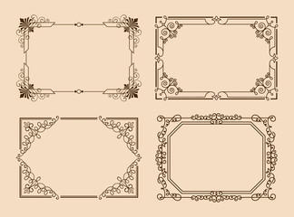 Rectangular Borders with Curved Elements and Lines