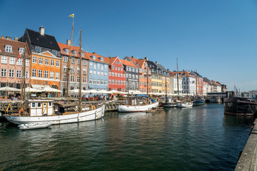 Colourful facades along Nyhavn, Copenhagen