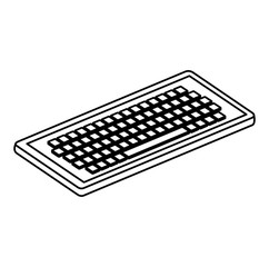 computer keyboard isometric icon vector illustration design